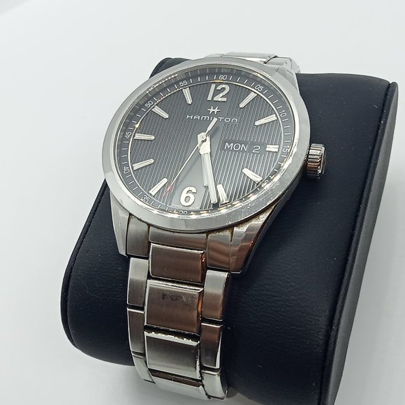 HAMILTON Broadway H433110 Day Date Black Dial Quartz Men's Watch - Picture 1 of 12